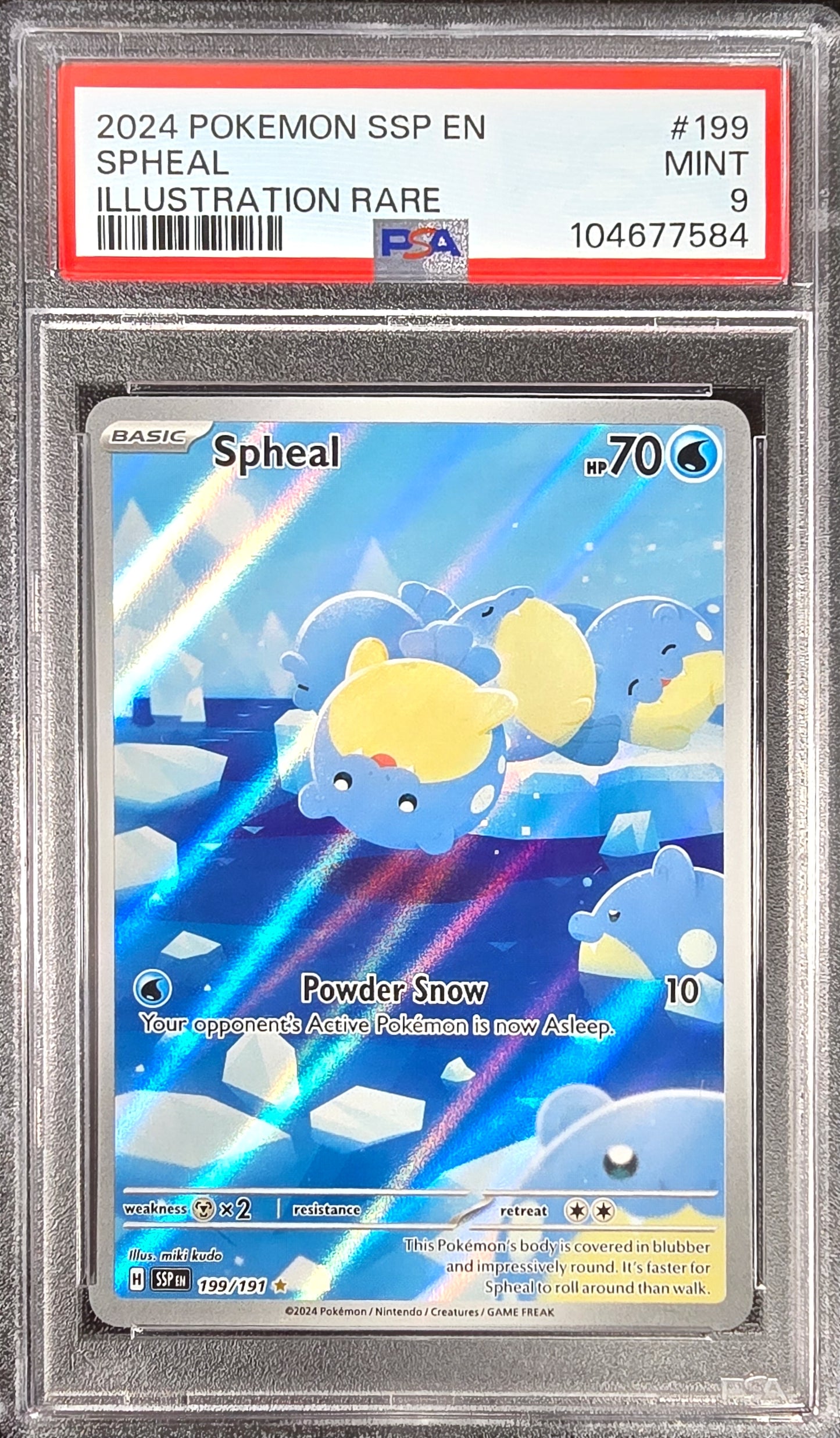 Spheal Surging Sparks 199/191 MINT PSA 9
