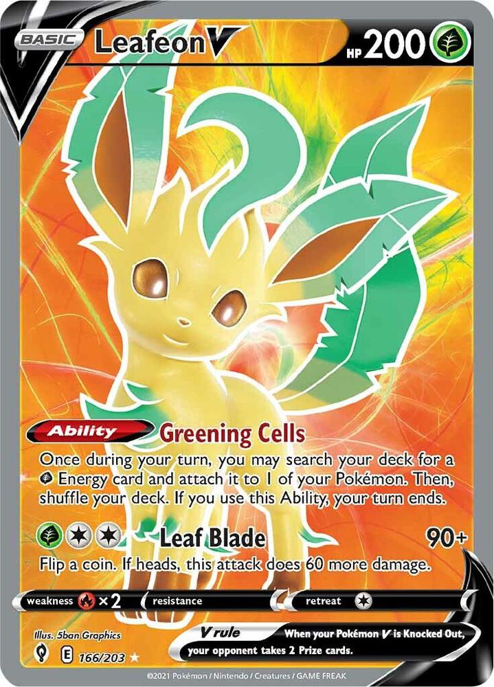 Leafeon V (Full Art) - SWSH07: Evolving Skies (SWSH07)
