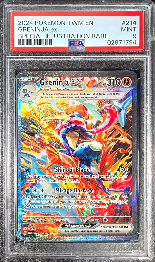 Greninja ex Twilight Masquerade 214/167 MINT PSA 9