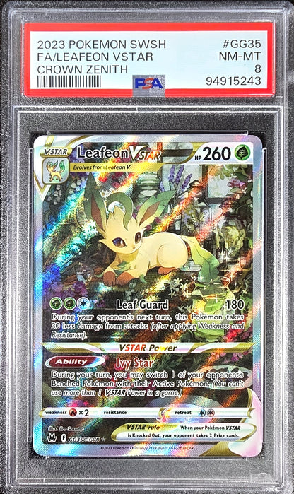 Leafeon VSTAR Crown Zenith GG35/GG70 NM-MT PSA 8