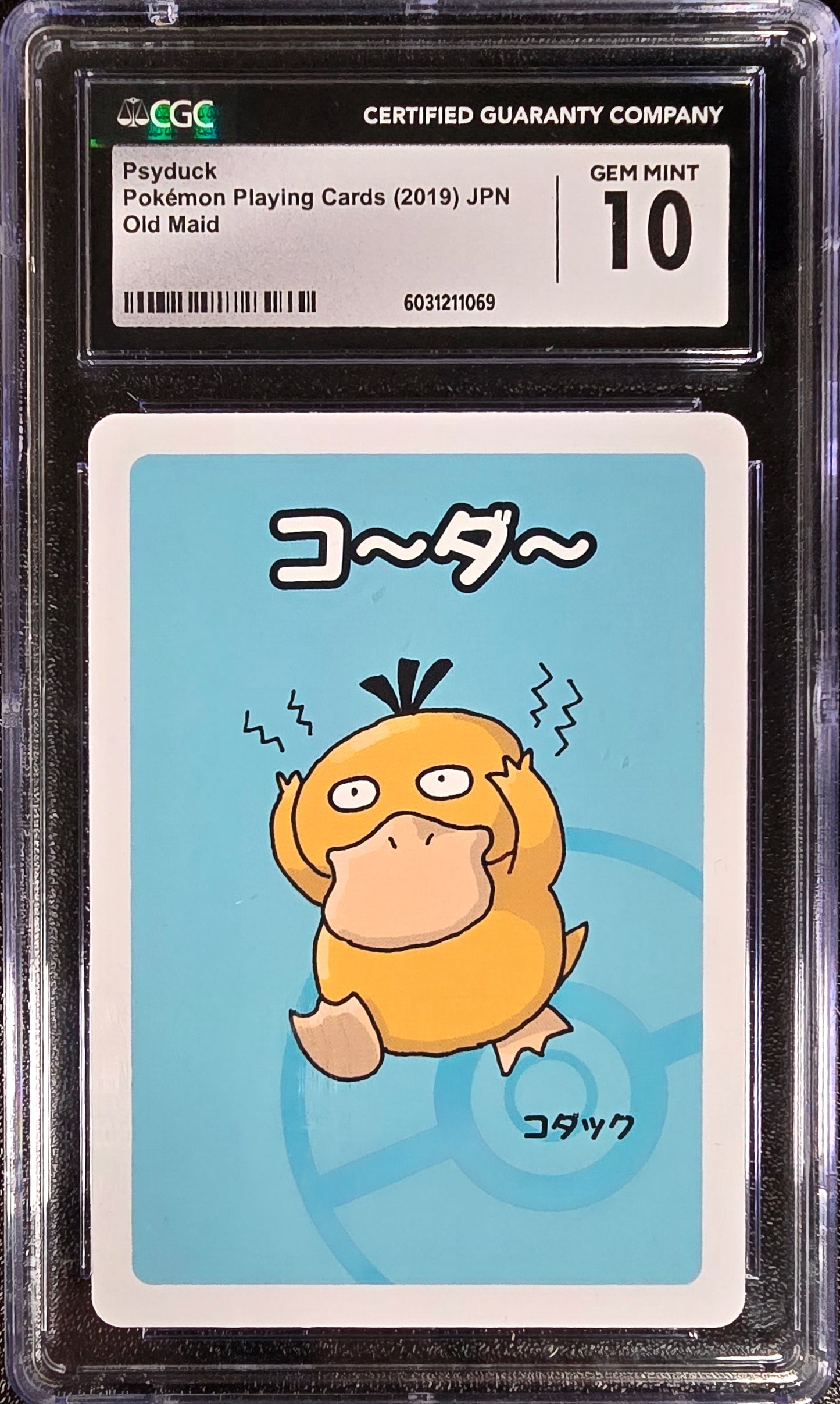 Psyduck JPN Old Maid Playing Cards CGC Gem Mint 10