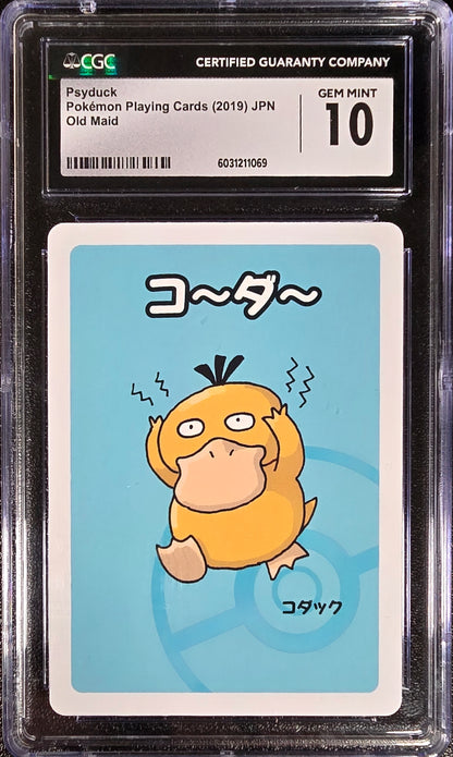Psyduck JPN Old Maid Playing Cards CGC Gem Mint 10