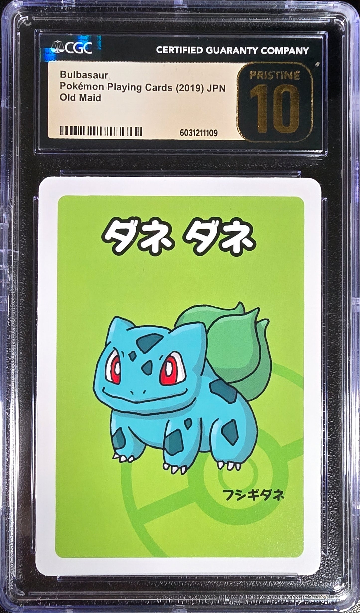 Bulbasaur JPN Old Maid Playing Cards Pristine CGC 10