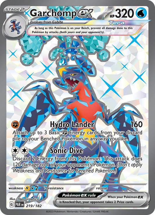 Garchomp ex - 219/182 - SV04: Paradox Rift (PAR)