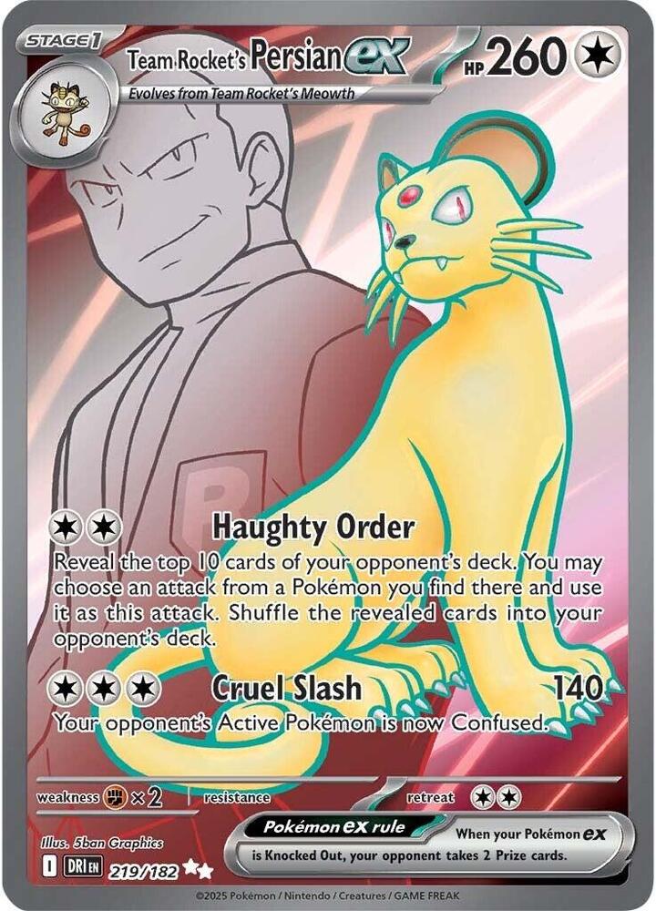 Team Rocket's Persian ex - 219/182 - SV10: Destined Rivals