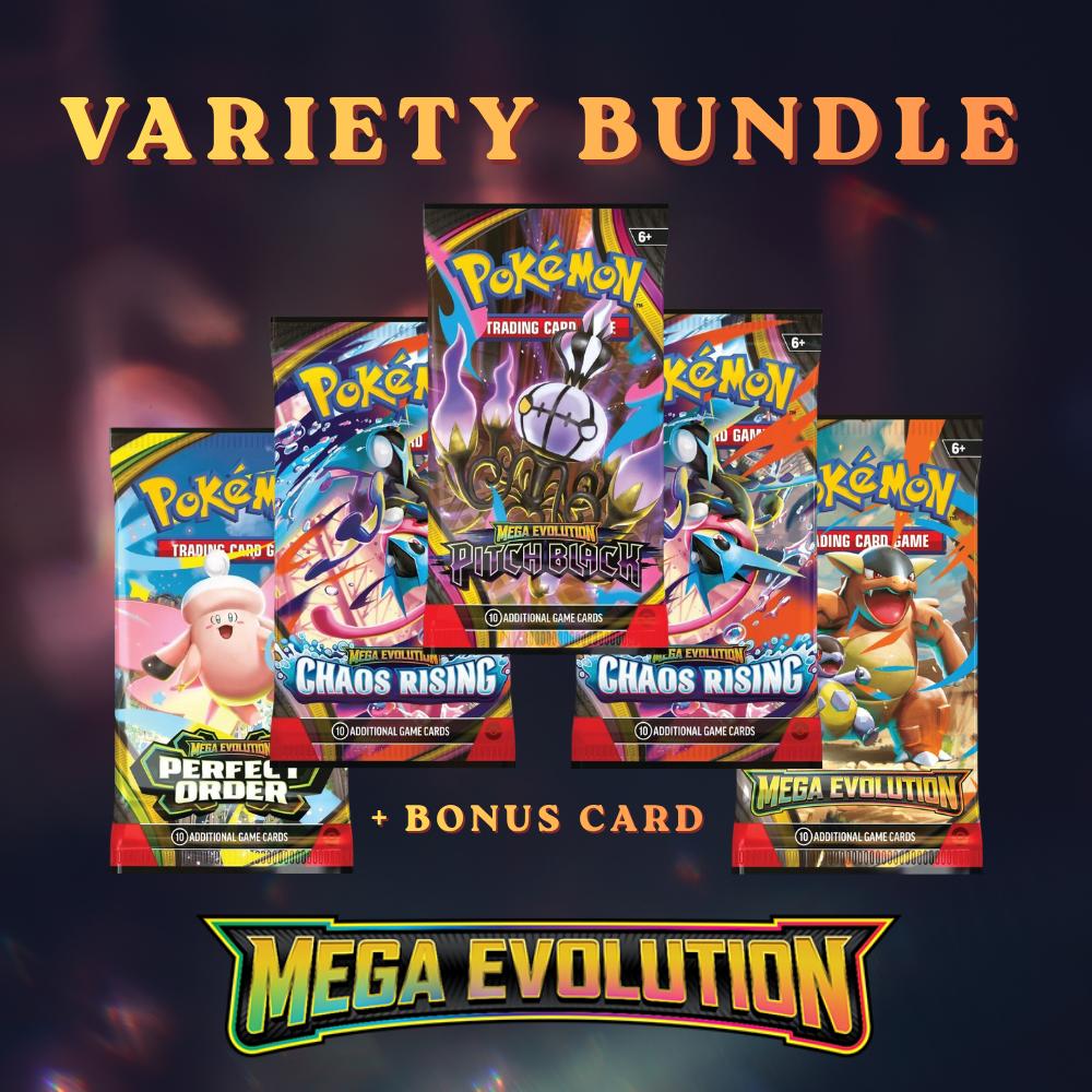 (Gold Rush) Mega Evolution Variety Bundle - 5 Pokemon TCG Packs